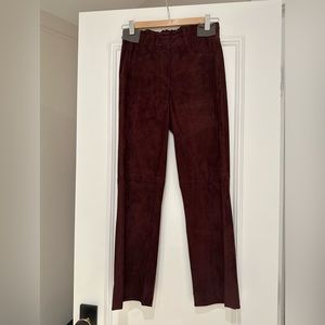 Suede pants cognac/tan